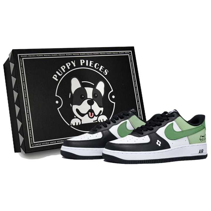 Nike Nike Air Force 1 Puppy Fragment, Special Shoe Box Low top Skateboard Shoes Men's White