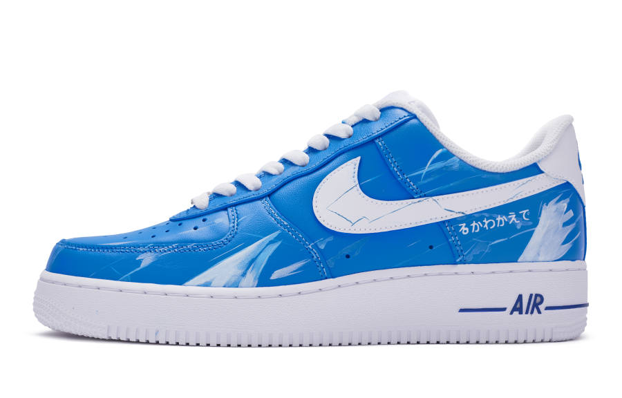 Nike Nike Air Force 1 Low 811 Manufacturing, Passionate Youth, Air Force 1 Low top Skateboard Shoes Women's White Blue