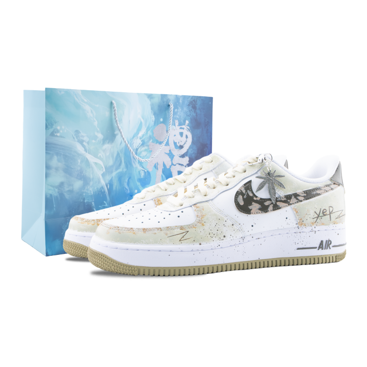 Nike Nike Air Force 1 Miyama Wild Abrasion Resistant Low top Skateboard Shoes Unisex Beige