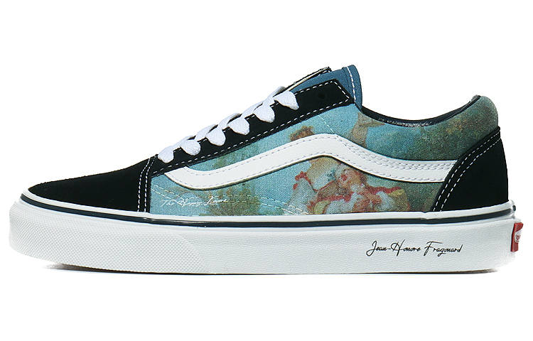 Vans Old Skool Navy Low top Skateboard Shoes Unisex Black White Blue