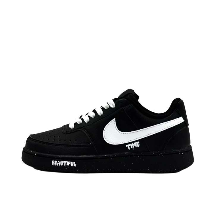 Nike Nike Court Vision Time Abrasion Resistant Low top Skateboard Shoes Unisex Black