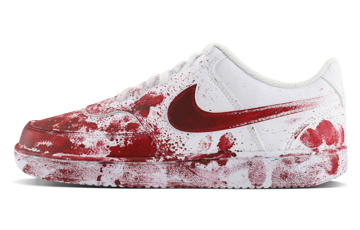Nike Nike Court Vision Slip Resistant Abrasion Resistant Low top Skateboard Shoes Men's White Red