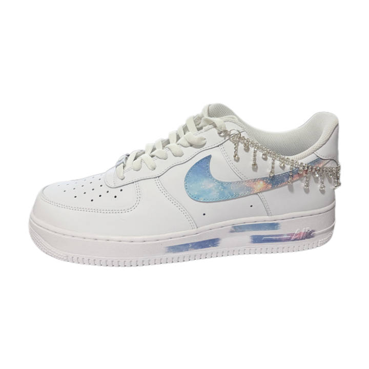 Nike Nike Air Force 1 Low top Skateboard Shoes Women's White Blue