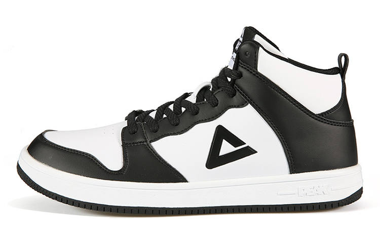 PEAK Synthetic Leather Comfortable And Trendy Coverage Slip Resistant And Abrasion Resistant Mid top Skateboard Shoes
