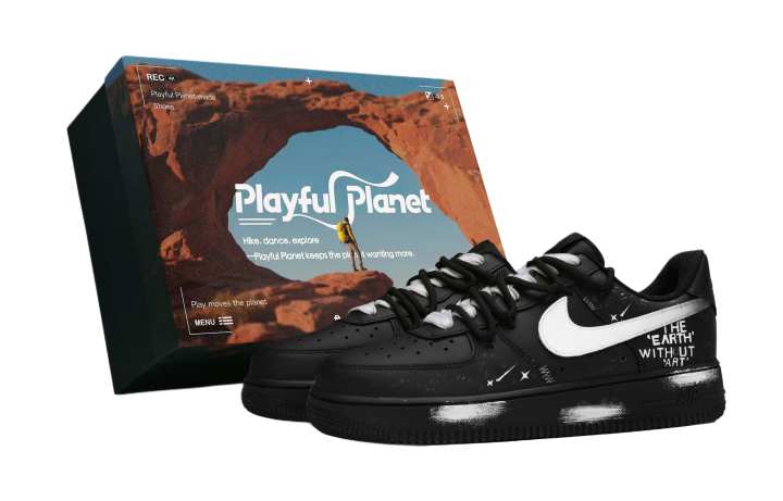 Nike Nike Air Force 1 Black Water Abrasion Resistant Abrasion Resistant Low top Skateboard Shoes Unisex Black White