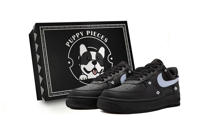Nike Nike Air Force 1 Starry Sea Salt, Special Shoe Box Slip Resistant Low top Skateboard Shoes Unisex Black Blue
