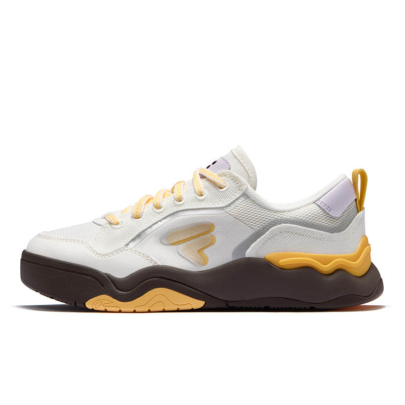 FILA FUSION KICK II DX CVS Low top Skateboard Shoes Women's White Yellow