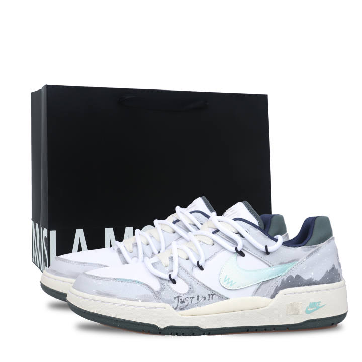Nike Nike Full Force Coverage Low top Skateboard Shoes Men's Gray Green