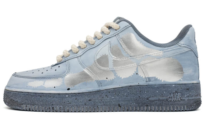 Nike Nike Air Force 1 Skateboard Shoes Men's Low Top Gray/Silver