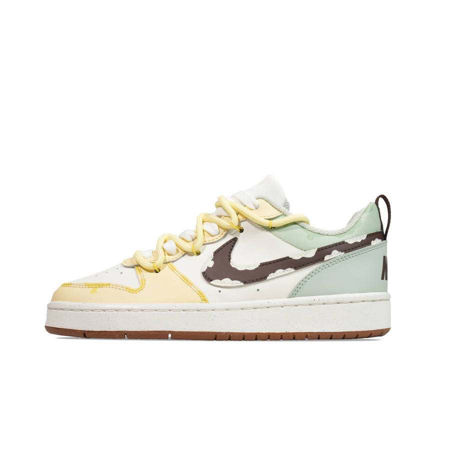 Nike Nike Court Borough Honey Cheese Flow Synthetic Leather, Leather Abrasion Resistant Low top Skateboard Shoes Women's