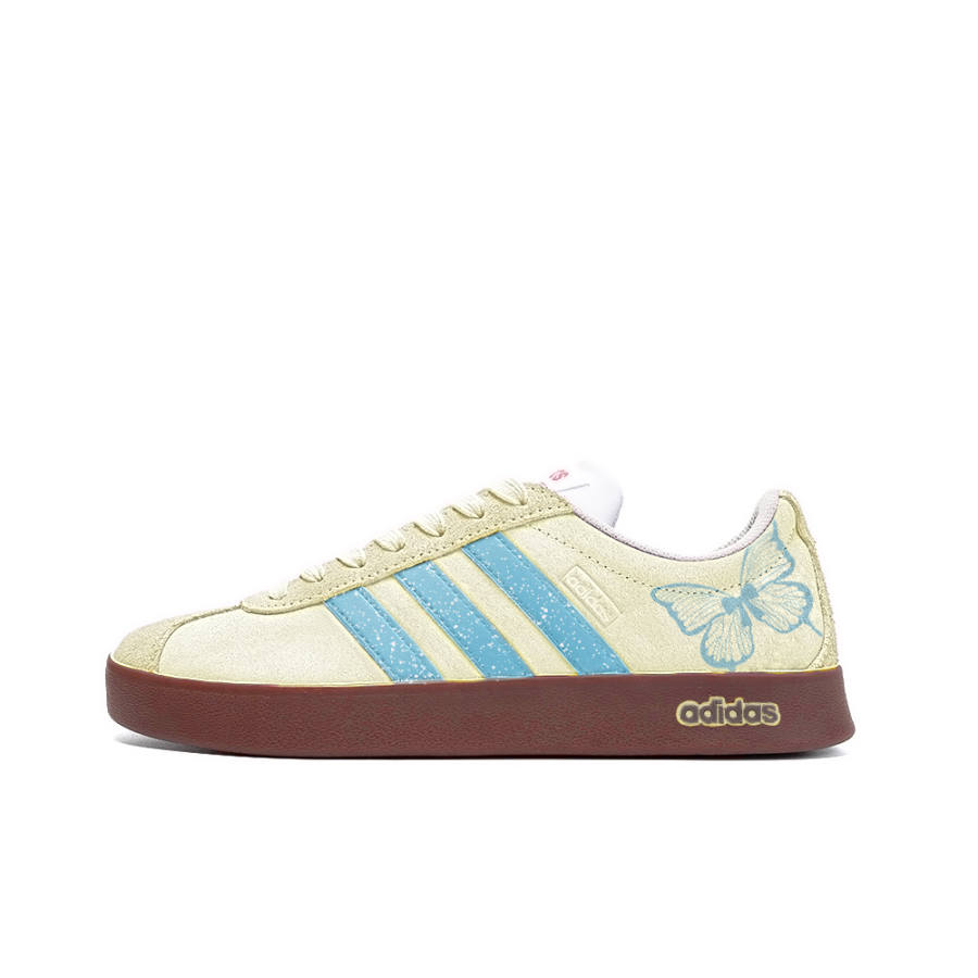 Adidas Neo VL Court Lifestyle Slip Resistant Abrasion Resistant Low top Skateboard Shoes Unisex Yellow Blue