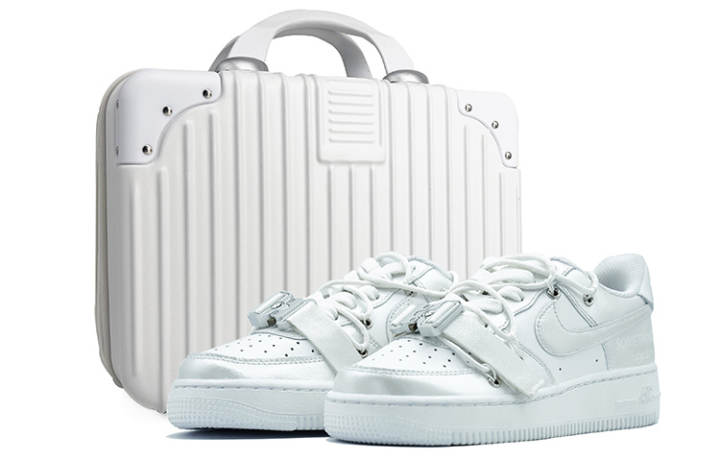 Nike Nike Air Force 1 Skateboard Shoes Men's Low Top Silver/White