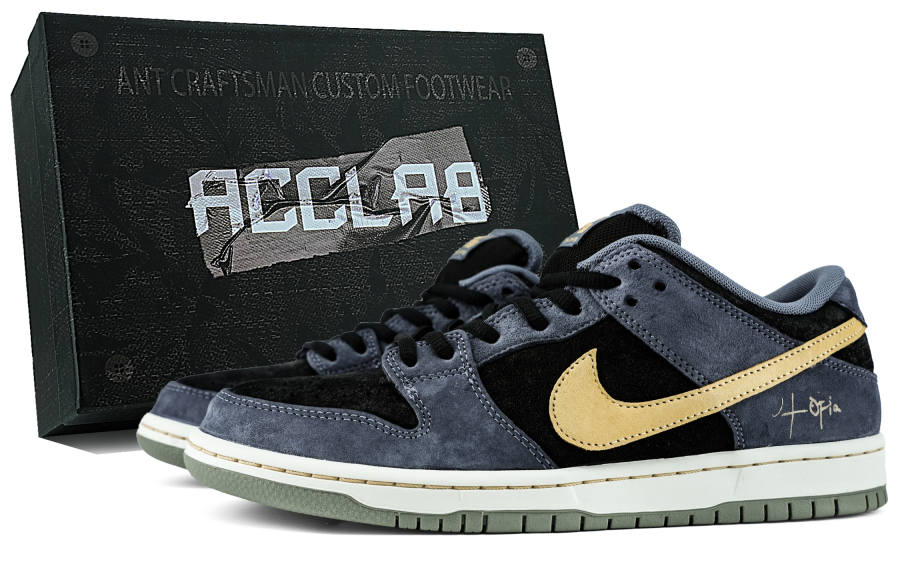 Nike Nike Dunk SB Abrasion Resistant Height Increasing Low top Skateboard Shoes Unisex Mist Gray Blue