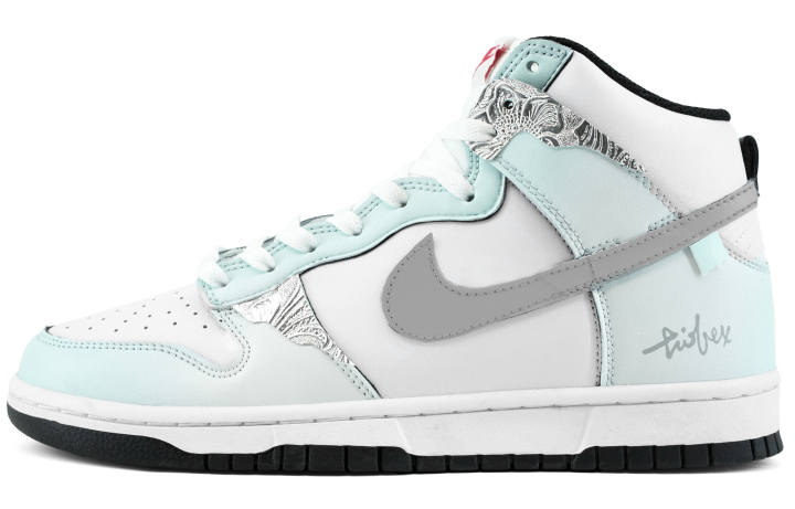 Nike Nike Dunk Height Increasing Height Increasing High top Skateboard Shoes Women's Gray Green