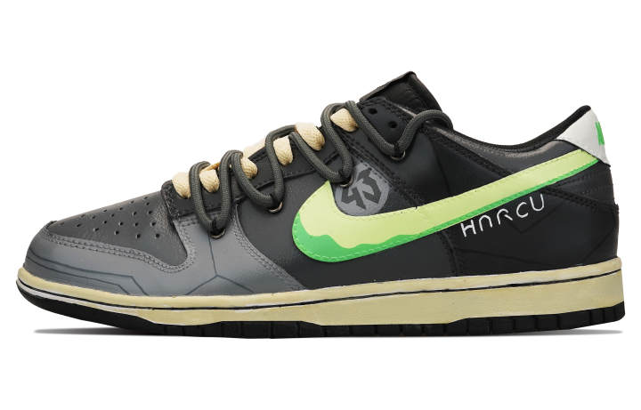 Nike Nike Dunk Low 43 Leather Low top Skateboard Shoes Men's Black Green