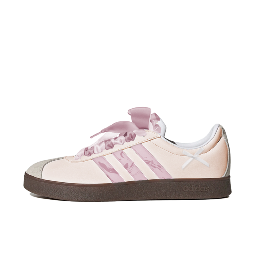 Adidas Adidas VL COURT 2.0 Slip Resistant Abrasion Resistant Low top Skateboard Shoes Women's Pink