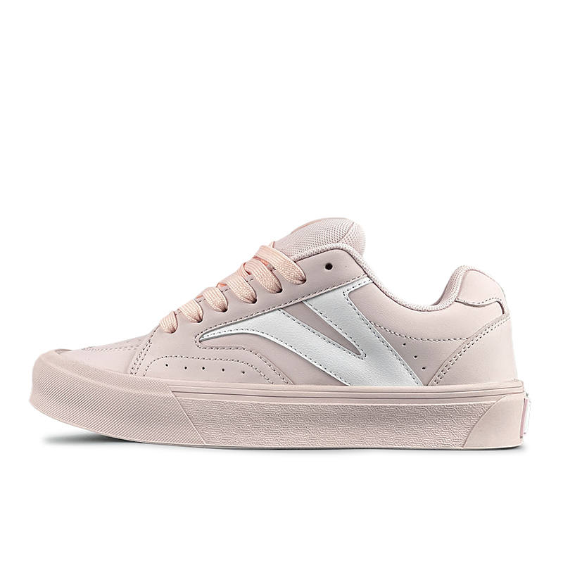 VFDF Puffy Shoes Slip Resistant Abrasion Resistant Low top Skateboard Shoes Unisex Peachy Pink