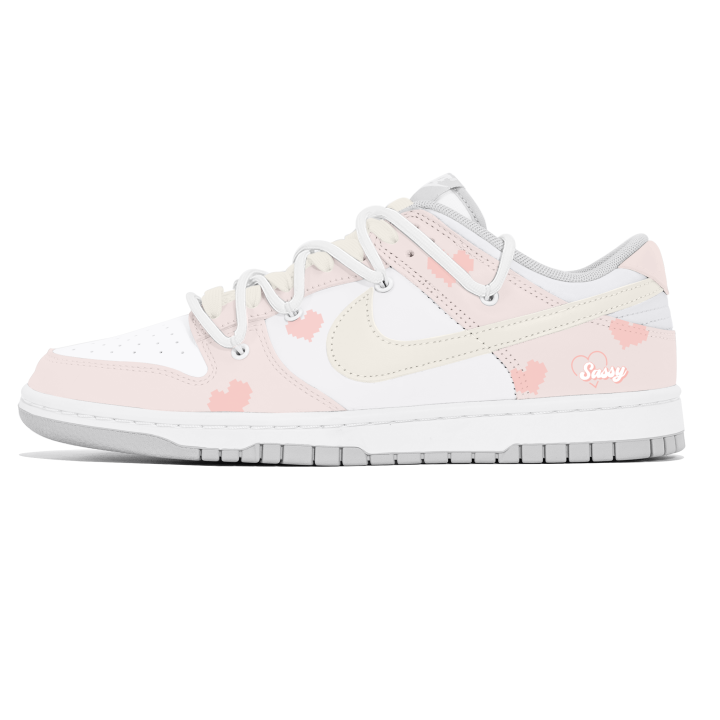 Nike Nike Dunk Low top Skateboard Shoes Women's White Pink