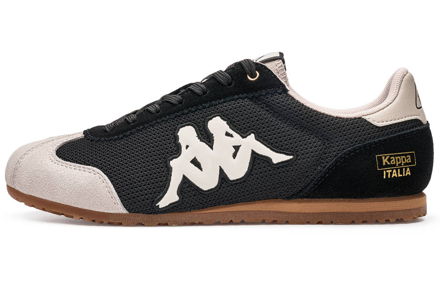 Kappa O.Lite70 Back to Back Slip Resistant Abrasion Resistant Low top Skateboard Shoes Unisex Black