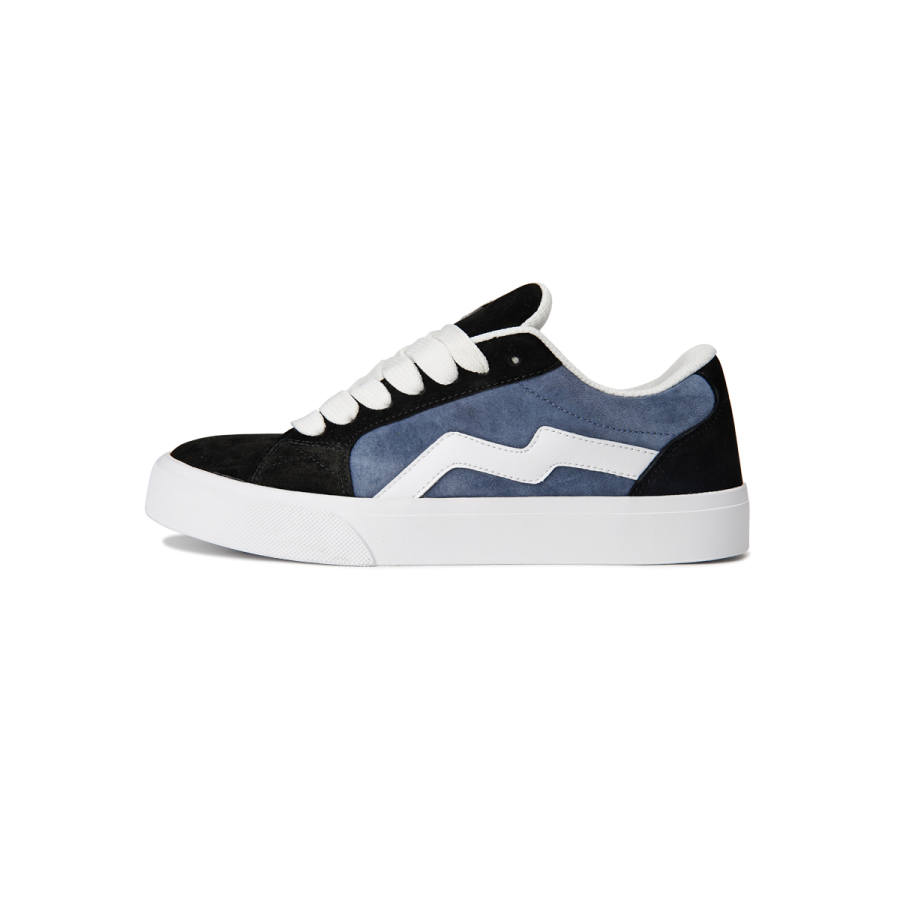 BXGY Coverage Slip Resistant And Abrasion Resistant Low top Skateboard Shoes Unisex Black Blue