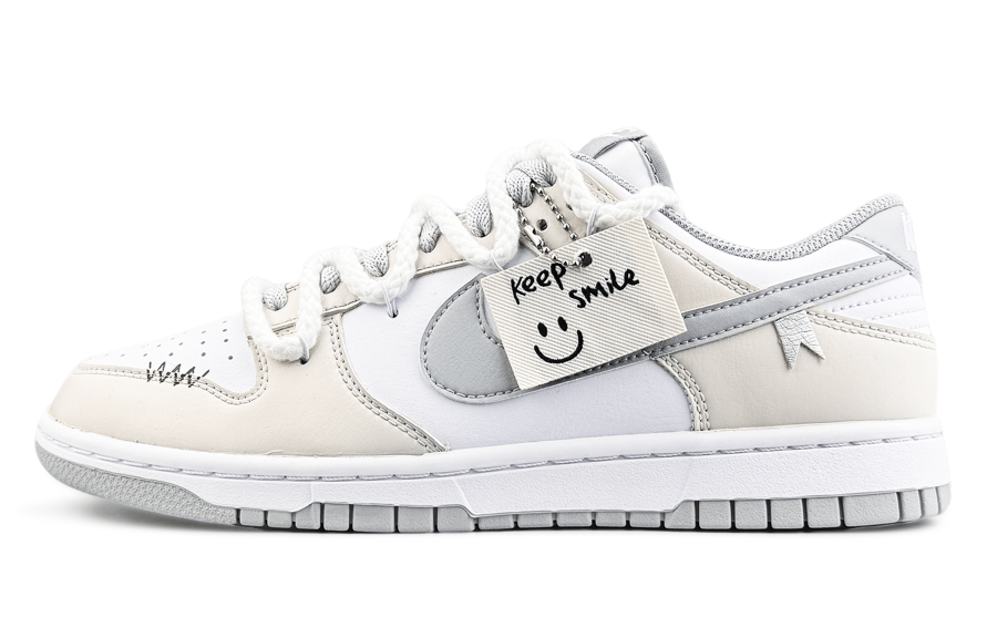 Nike Nike Dunk Abrasion Resistant Low top Skateboard Shoes Unisex Beige Yellow
