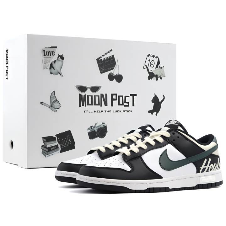 Nike Nike Dunk Moon Mailman, Box, Pioneer Slip Resistant Abrasion Resistant Low top Skateboard Shoes Men's Black Green