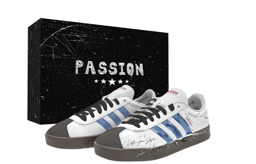 Adidas Adidas VL COURT 2.0 Graffiti Box Slip Resistant Abrasion Resistant Slip Resistant Abrasion Resistant Low top