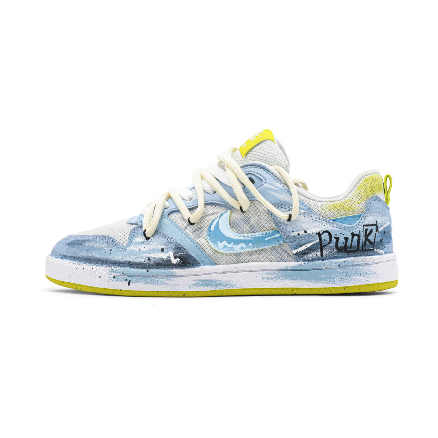 Nike Nike SB Alleyoop Unidirectional Narrative Suede Cushioning, Wear Resistant Low top Skateboard Shoes Men's Blue White