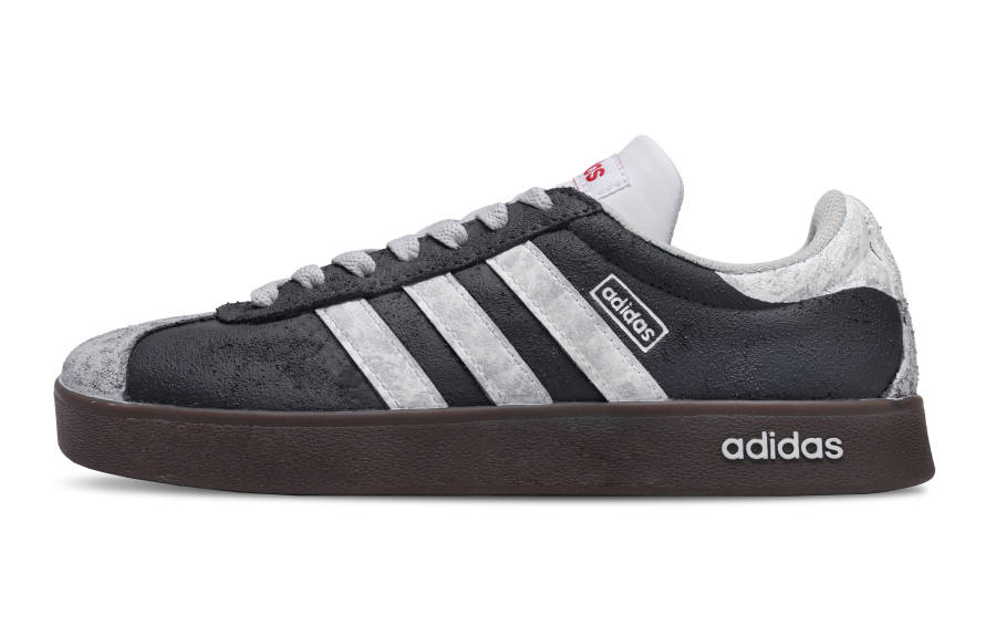 Adidas Neo VL Court Lifestyle Black Silver Dancer Slip Resistant Low top Skateboard Shoes Unisex Black Gray
