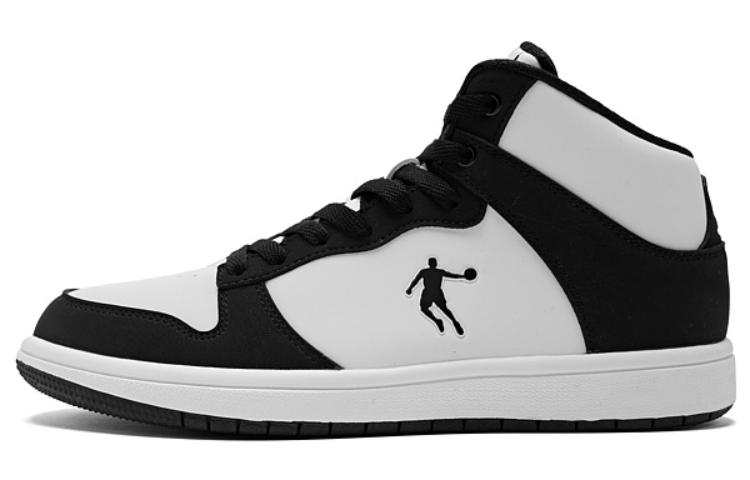 QIAODAN Air Force 1 High top Skateboard Shoes Women's Black White