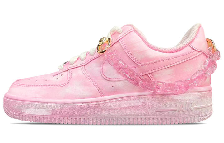 Nike Nike Air Force 1 Coverage Low top Skateboard Shoes Men's Pink