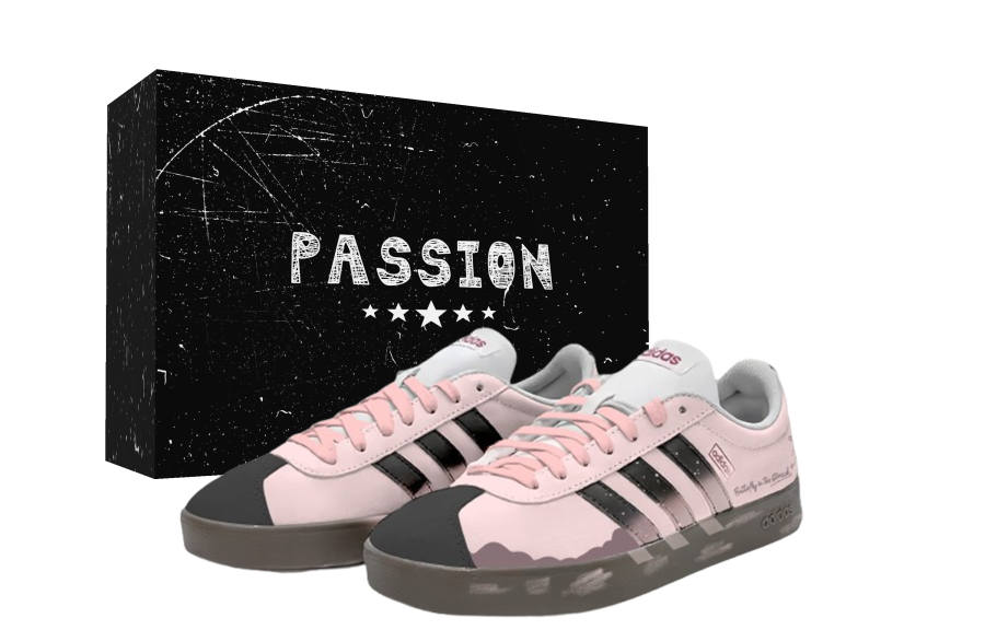 Adidas Adidas VL COURT 2.0 Heartbeat Box Wear resistant And Lightweight Low top Skateboard Shoes Unisex