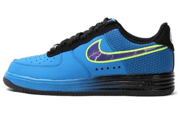 Nike Nike Lunar Force 1 Superhuman Wear resistant And Lightweight Low top Skateboard Shoes Men's Blue Black