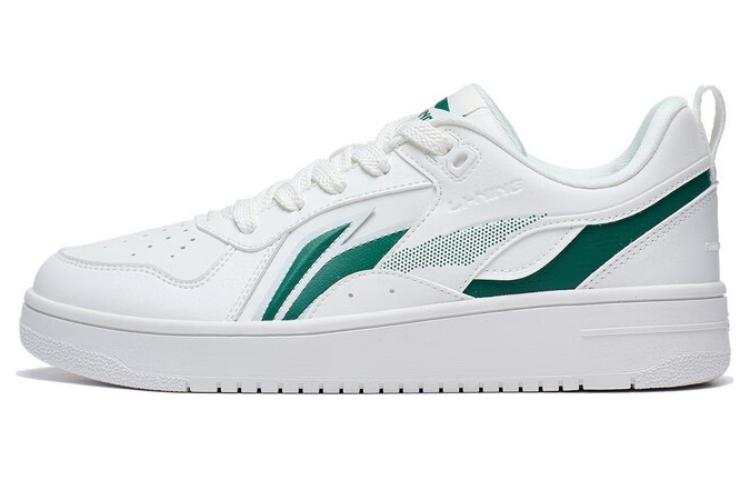 Li-Ning Li Ning Shiyi Slip Resistant Abrasion Resistant Low top Skateboard Shoes Men's White Green