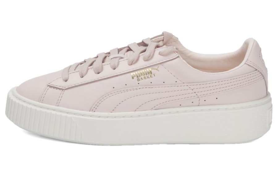 PUMA Abrasion Resistant Breathable Low top Skateboard Shoes Unisex Pink White