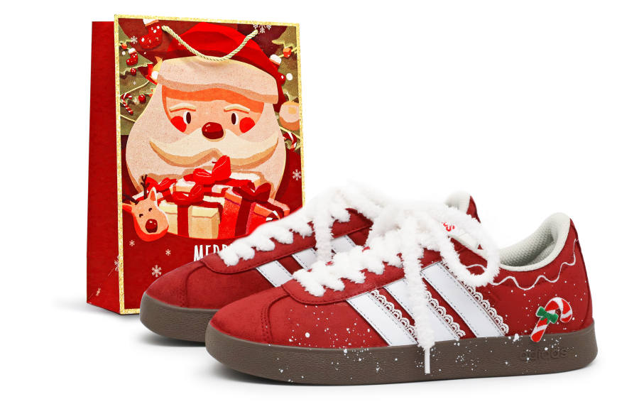 Adidas Adidas VL COURT 2.0 Skateboard Shoes Unisex Low Top Red