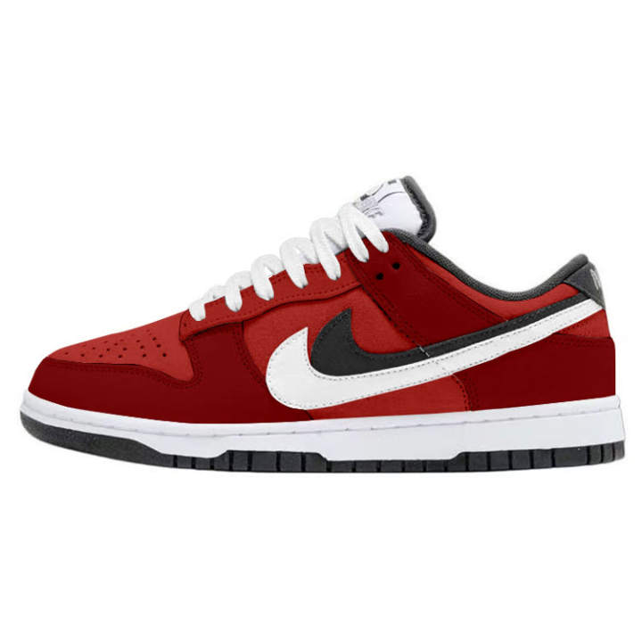 Nike Nike Dunk Low'Double Swoosh'Dunks Low top Skateboard Shoes Women's Red White