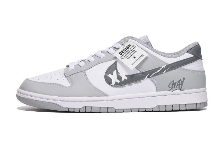 Nike Nike Dunk Coverage Abrasion Resistant Coverage Abrasion Resistant Low top Skateboard Shoes Unisex Light Gray