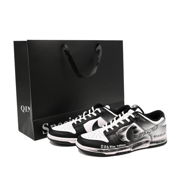 Nike Nike Dunk Abrasion Resistant Low top Skateboard Shoes Men's Gray Silver