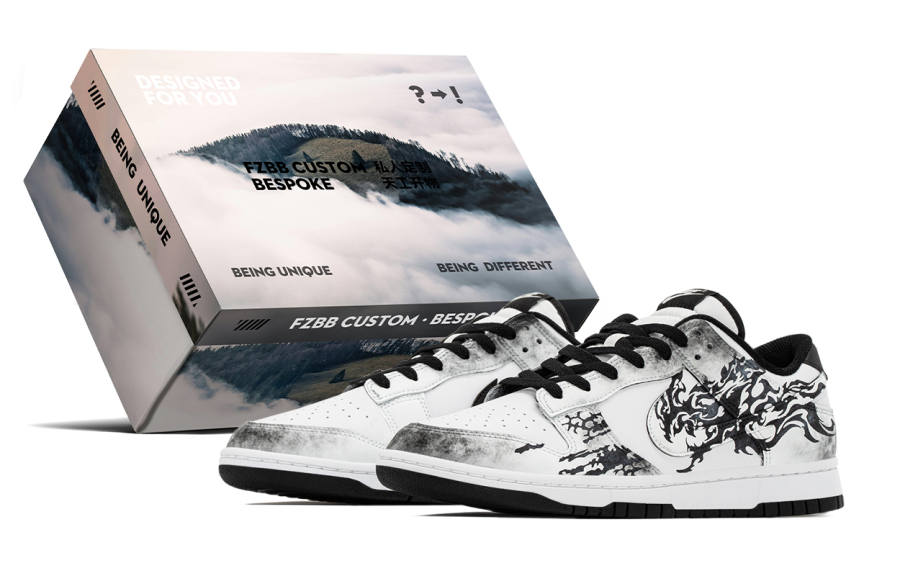Nike Nike Dunk Soul Devouring Spear, Chinese Style Box Abrasion Resistant Abrasion Resistant Low top Skateboard Shoes Men's