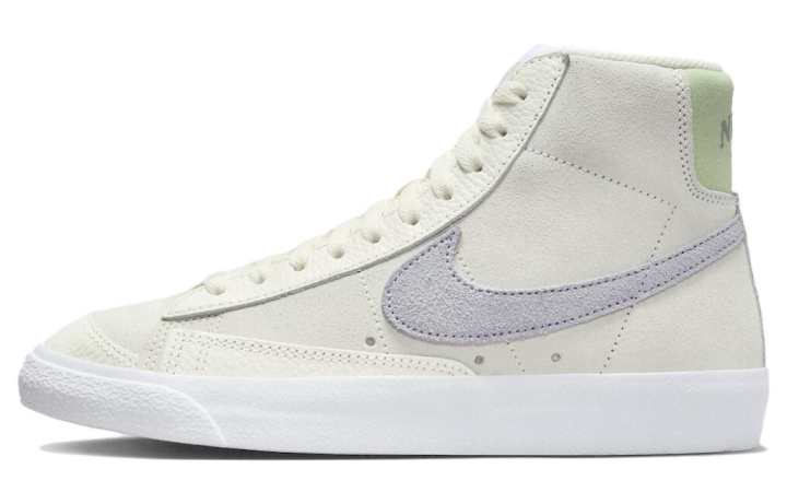 Nike Nike Blazer '77 Abrasion Resistant Breathable Mid top Skateboard Shoes Men's White Purple