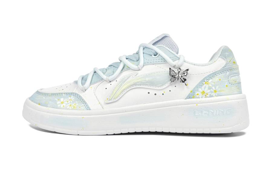 Li-Ning Li Ning Sycee Pure Lightweight, Breathable, And Slip Resistant Low top Skateboard Shoes Women's Light Blue