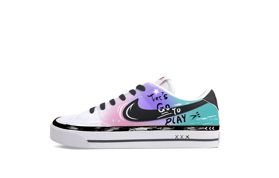 Nike Nike Court Legacy Infinity Realm Abrasion Resistant Abrasion Resistant Low top Skateboard Shoes Unisex Purple Green