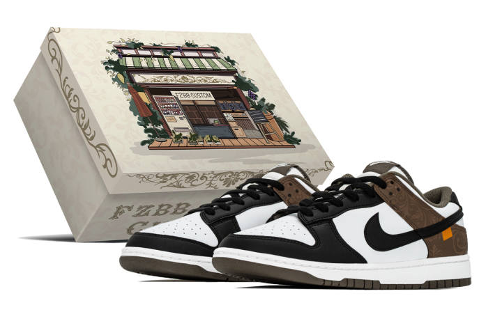 Nike Nike Dunk Vintage Box, Baroque Abrasion Resistant Abrasion Resistant Low top Skateboard Shoes Men's Black Brown