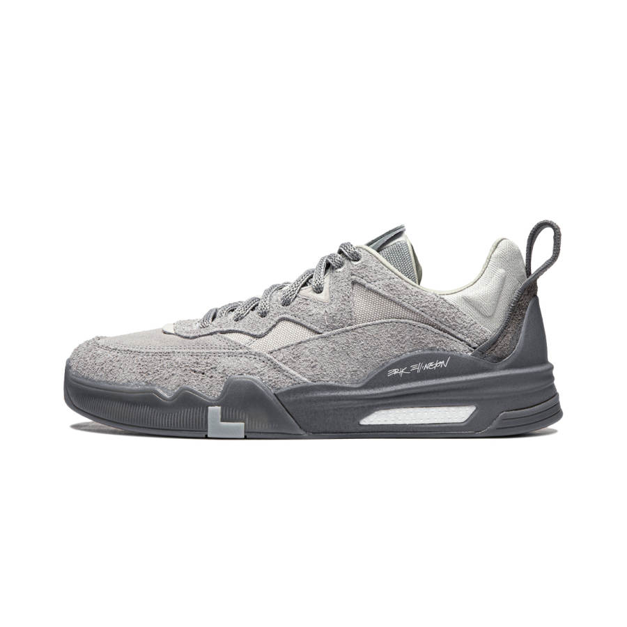 Li-Ning Li Ning Abrasion Resistant Low top Skateboard Shoes Men's Gray