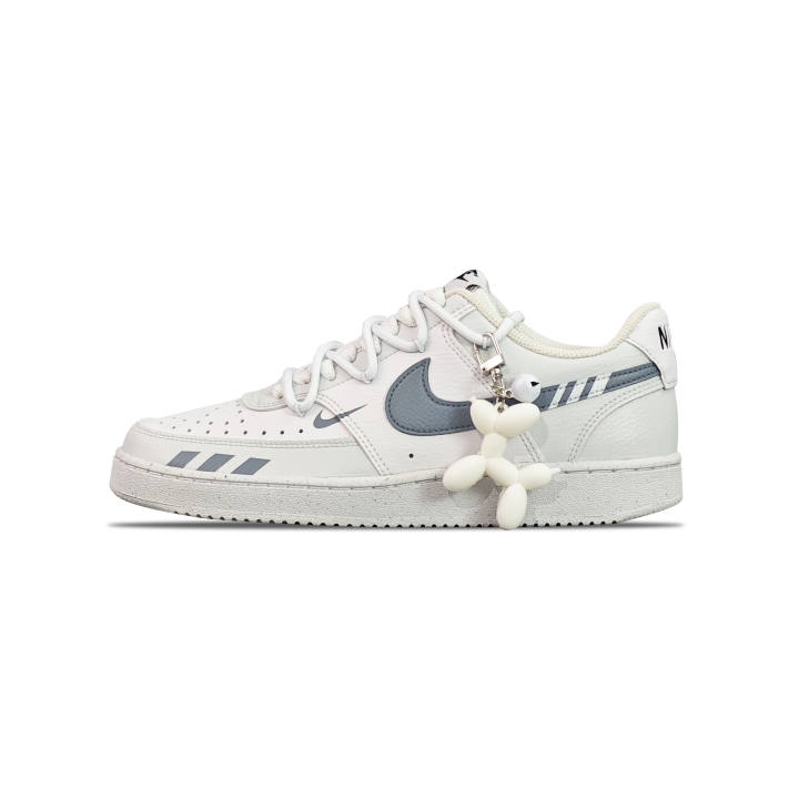 Nike Nike Court Vision 1 LOW Next Nature Slip Resistant Cushioning Low top Skateboard Shoes Men's Gray White