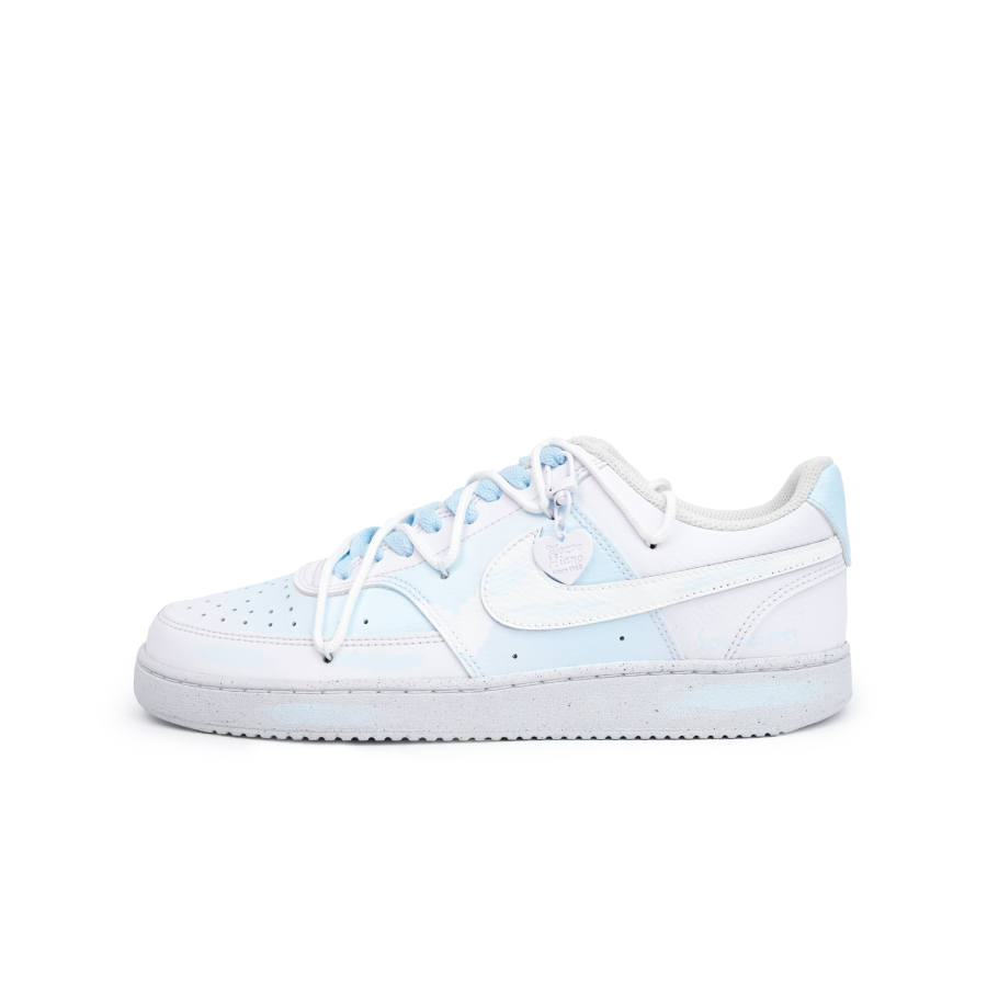 Nike Nike Court Vision 1 Slip Resistant Abrasion Resistant Low top Skateboard Shoes Men's Blue White