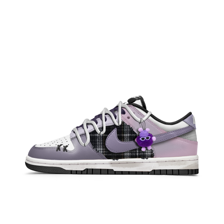 Nike Nike Dunk Slip Resistant Abrasion Resistant Low top Skateboard Shoes Unisex Purple White