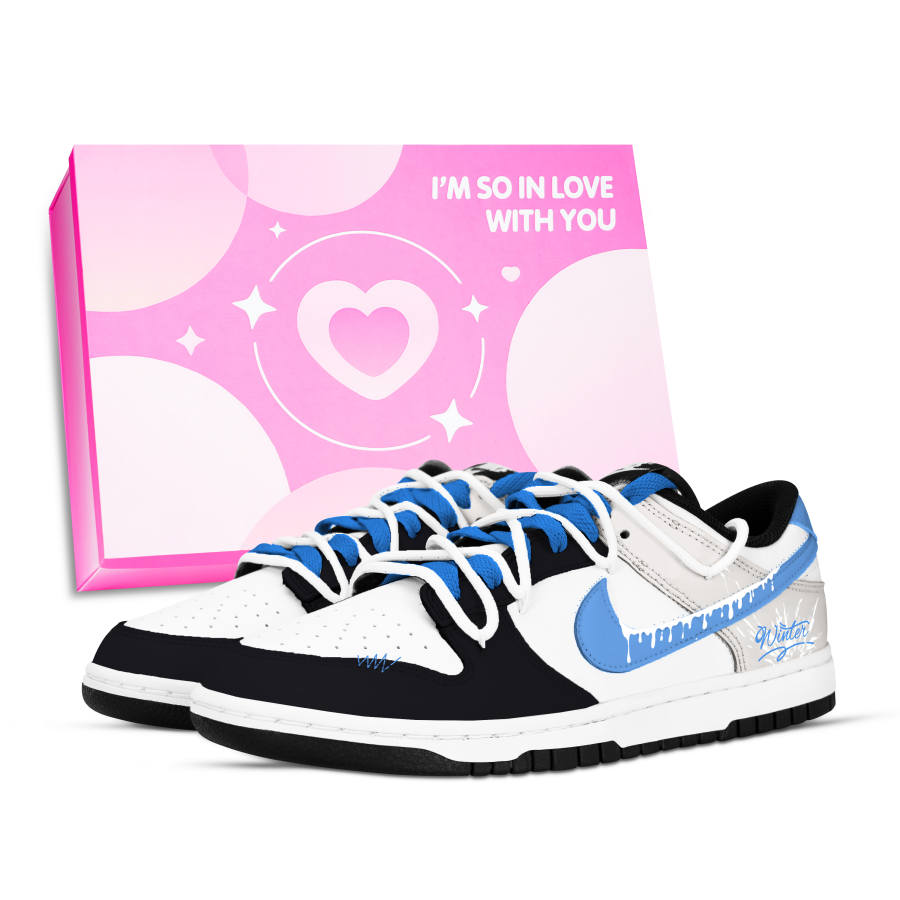 Nike Nike Dunk Melting Snow Fantasy Abrasion Resistant Abrasion Resistant Low top Skateboard Shoes Unisex