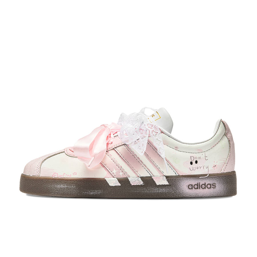 Adidas Adidas VL COURT 2.0 Lively Island, Guava Fruit Leather Abrasion Resistant Abrasion Resistant Low top Skateboard Shoes